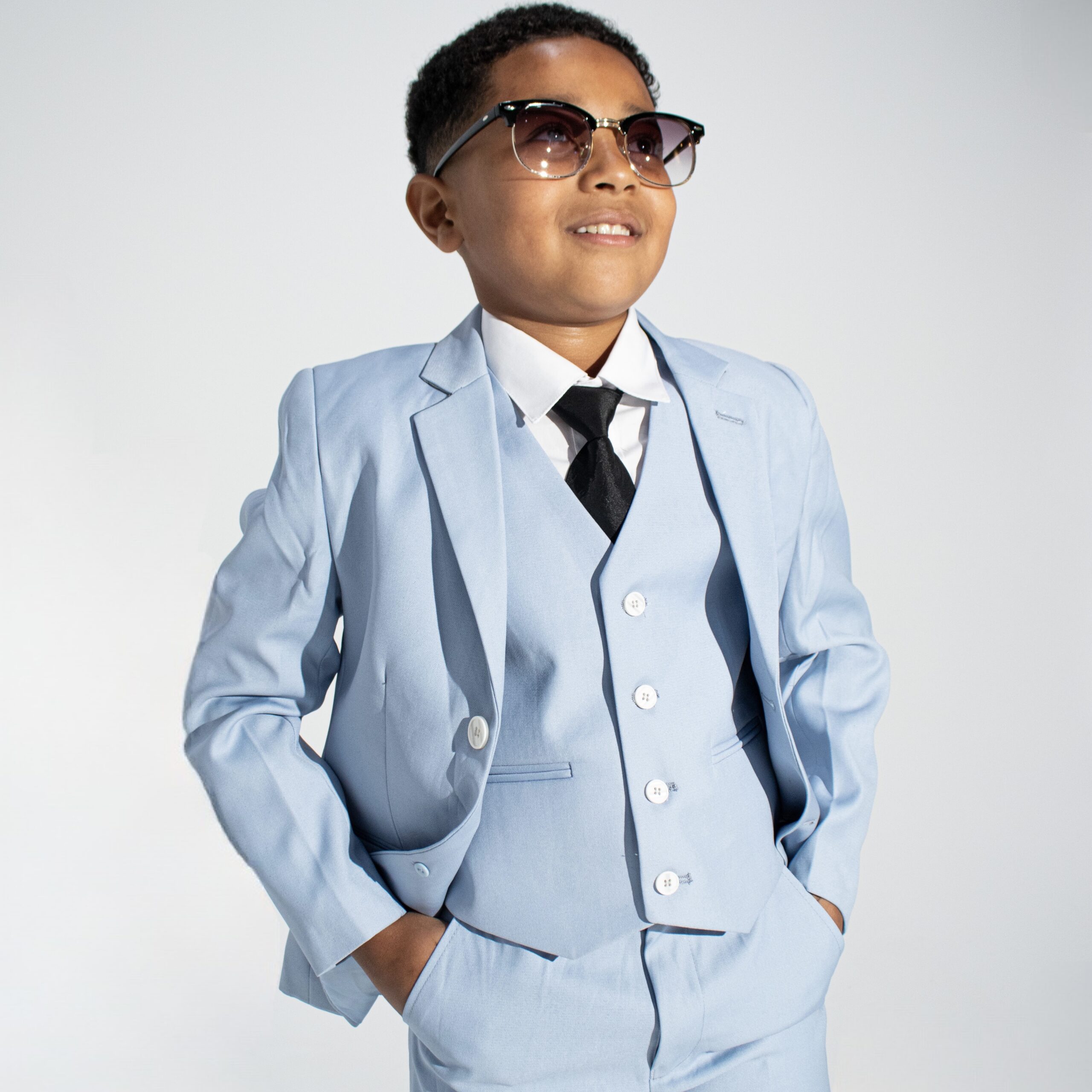 3-Piece Sky Blue Suit